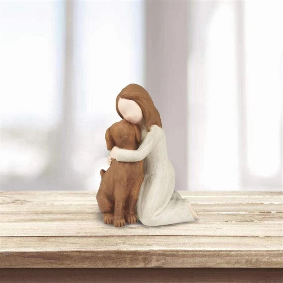 Love My Dog Figures Statues, Memorial Gift, for Dog Lovers Black