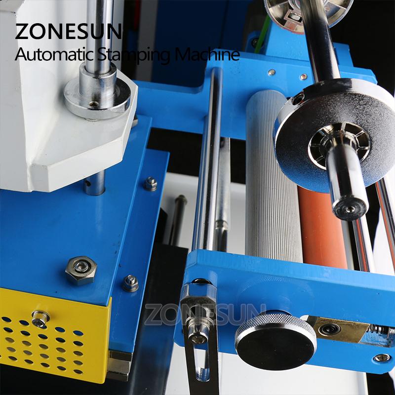 ZONESUN ZY-819D 200X300mm Máquina Neumática de Estampado Papel cuero LOGO Tarjeta de Visita Plegado presión Máquina de Repujado Inicial