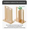 Wood Door Pivots Hinges Stainless Steel Concealed Door Hinge 360 Degree Rotation Invisible Pivots Door Hardware