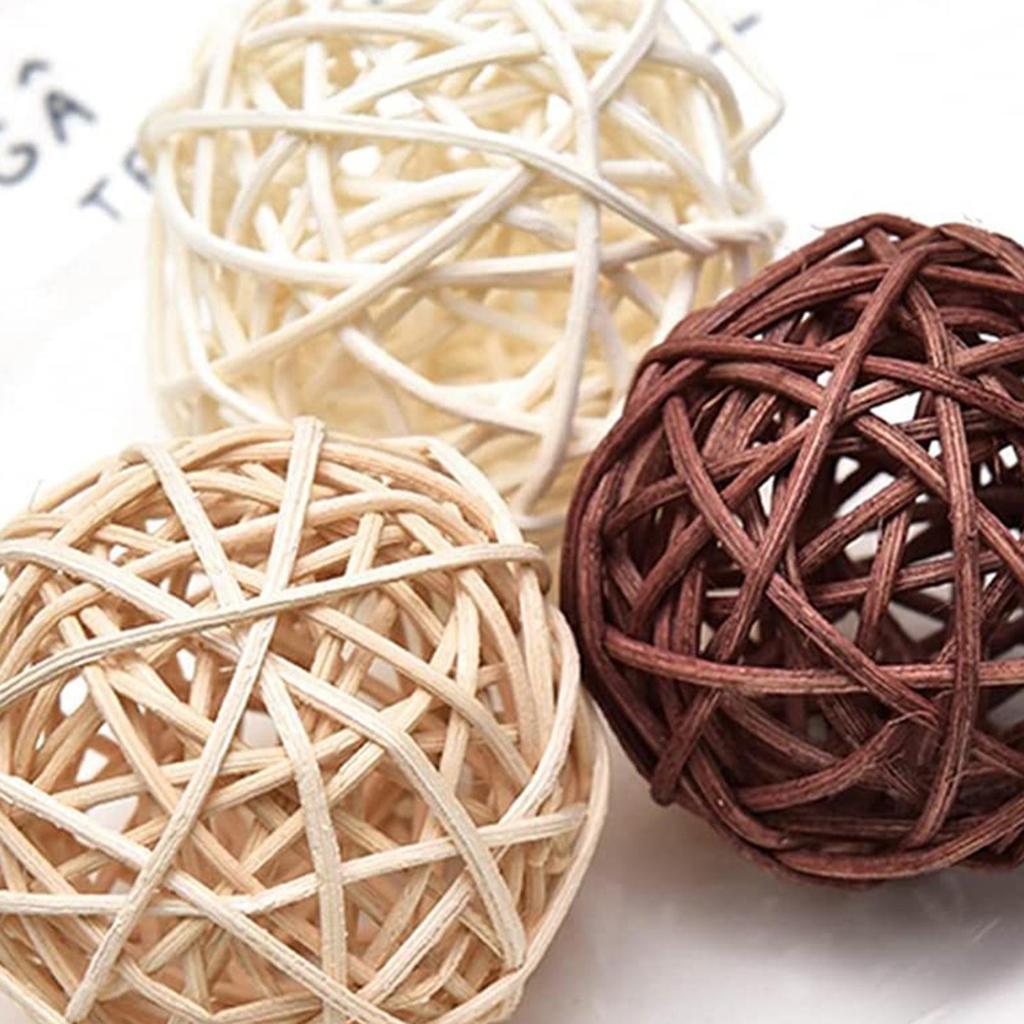Wicker Rattan Balls Decorative Ball Decor Ornament Home Decoration Craft DIY