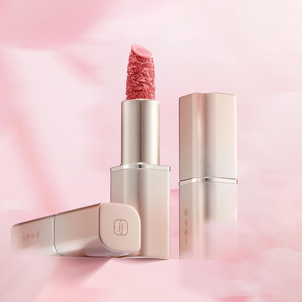 FLORASIS Flower Morning Moonlight Geformt Hoch Chinesische Kosmetik Kirsche [Offiziell] Lippenstift, Matt, Glänzend, Geschmeidig, Feuchtigkeitsspendend, Langanhaltend,