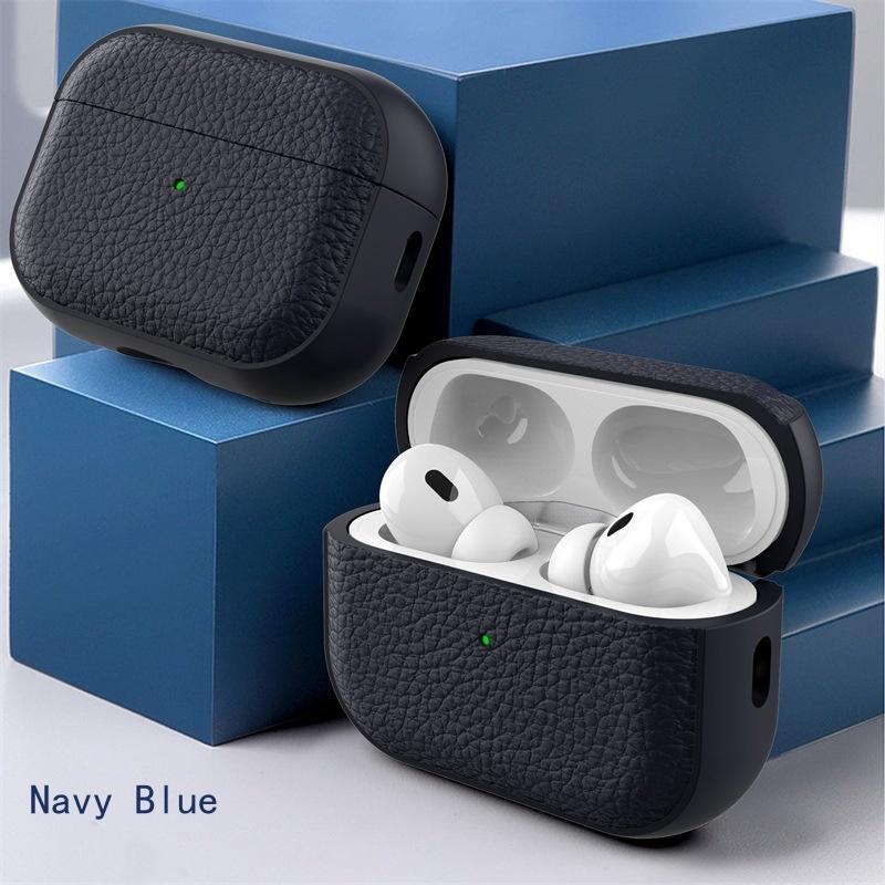 2025 New for AirPods 4 case Apple second-generation leather patterned Bluetooth earphone Accessories Cover For AirPods pro2 Case