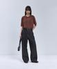 IRONYPORNO WHITELINE 86-Iro354 Multi-Stripe Snap Collar Short Sleeve Knit Brown
