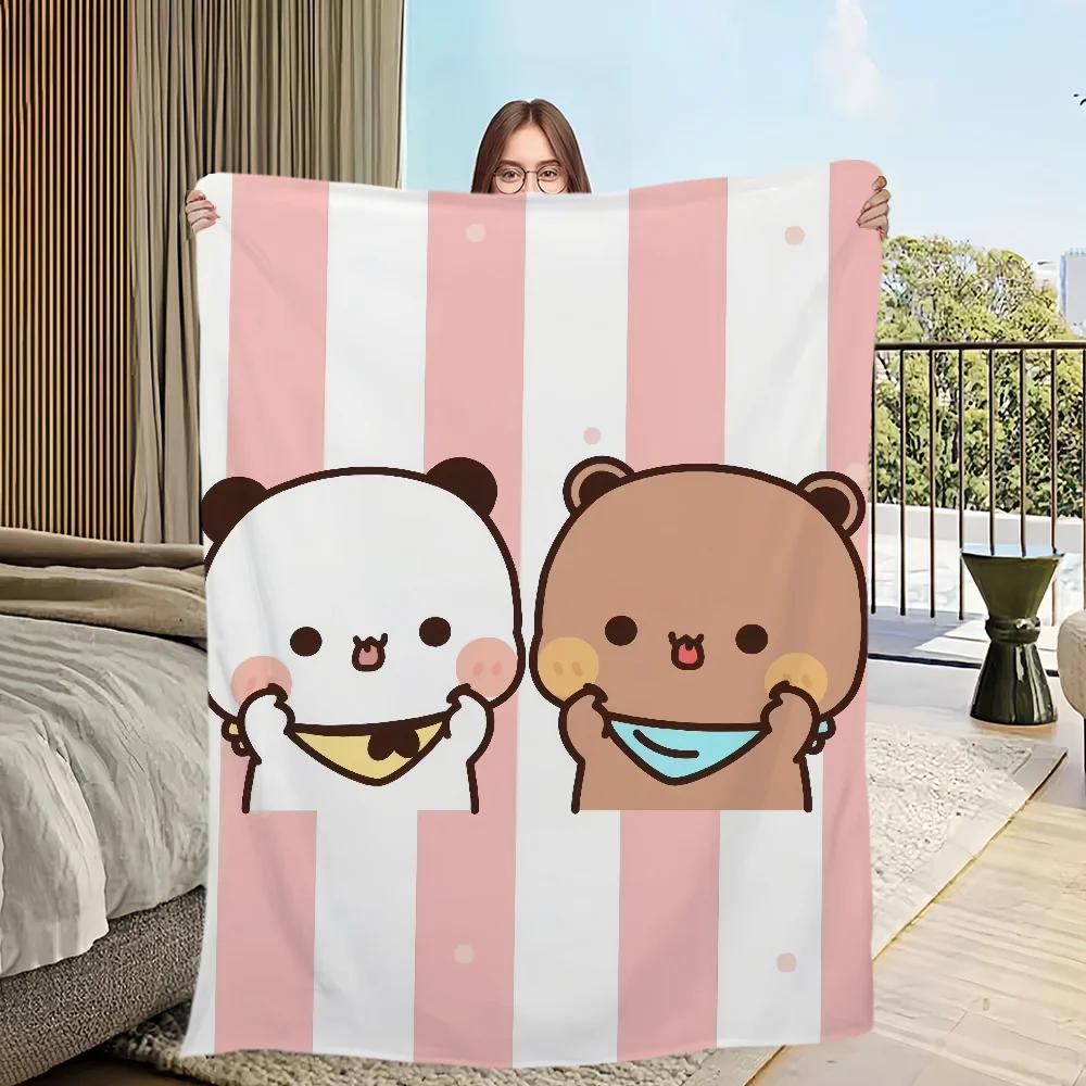 Cartoon Four Seasons Warm Soft Plush Blanket for Sofa Living Room Office Bedroom Travel Gift