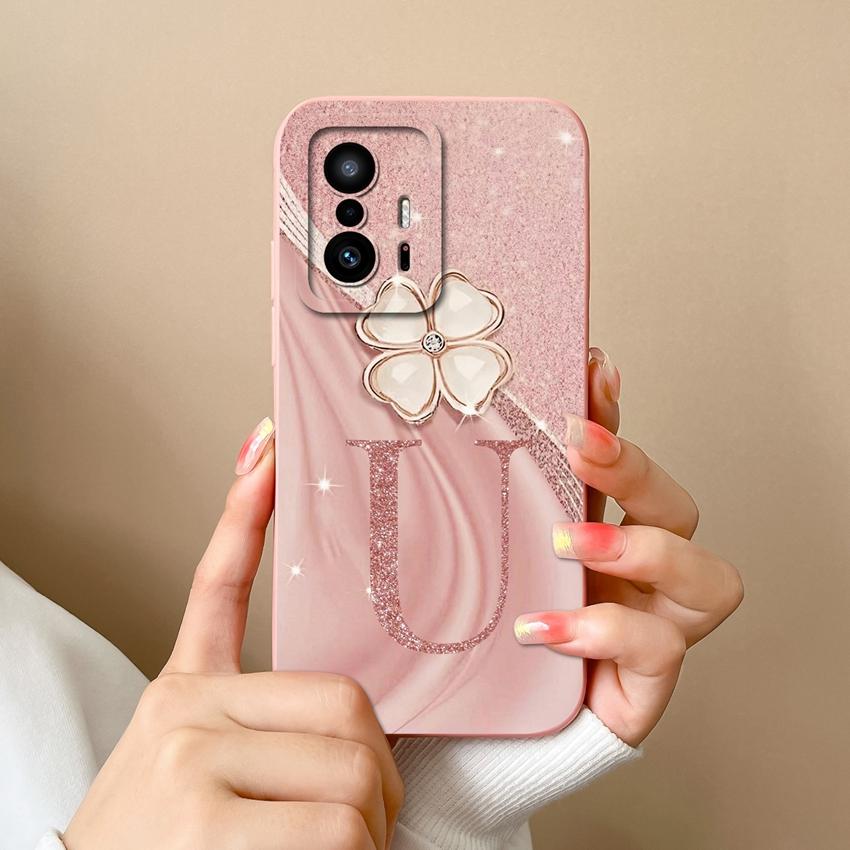 Casing For Xiaomi Mi 11T 11X 11 10T Pro Lite 6X Fashion Art Letter Phone Case Camera Protection Matte Silicone Anti Slip Shell For Xiaomi Bumper Cover