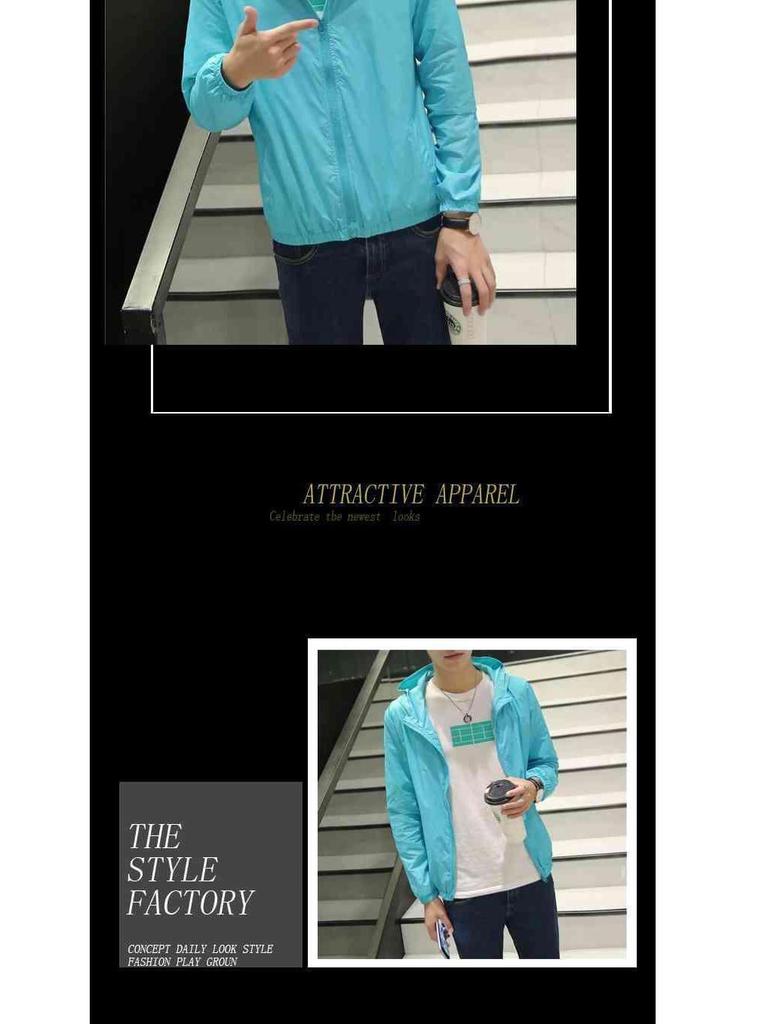 2023 Men's Ultra-Thin Sun Protection Jacket - Transparent, Versatile Beach and Student Wear
