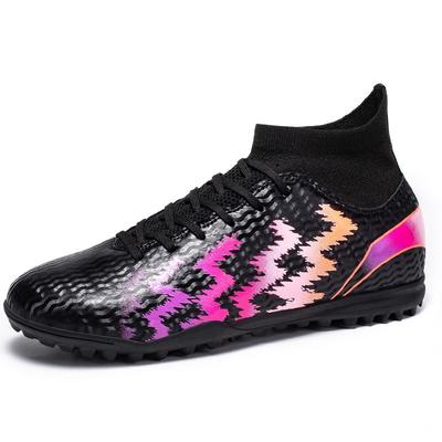 38-45 Men's/Women's Soccer Shoes Rubber Soft Sole Short Spikes Artificial Turf Indoor Competition Professional Children's Football Shoes