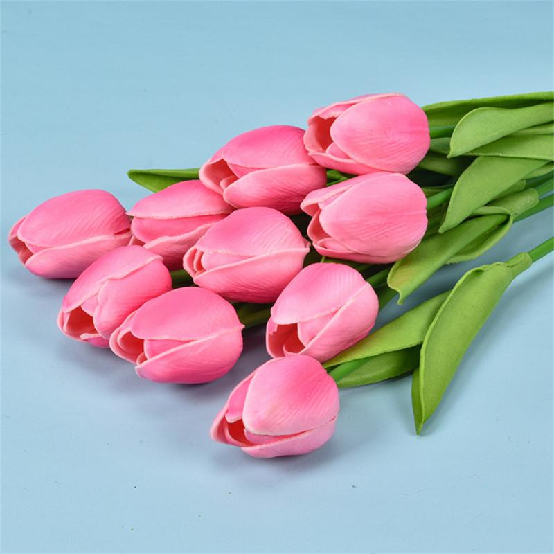 Multicolor Tulips Artificial Flower For Easter Spring Wreath Wedding Bouquet Centerpiece Floral Arrangement Cemetery Table Decor