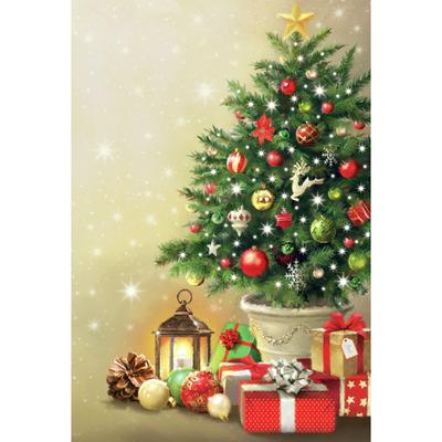 5D DIY Square / Round Diamond Cross Stitch Christmas Tree and Gift Embroidery Diamond Mosaic Home Decoration Gift