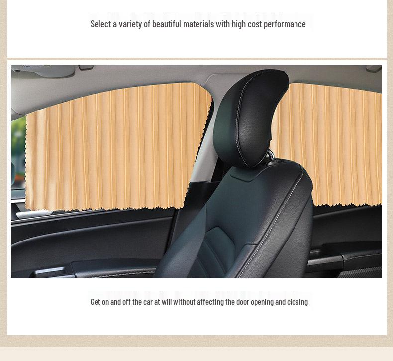 Magnetic Car Window Sunshade Curtains for Privacy and UV Protection