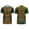 Maglietta da Calcio Uomo Stile Messicano con Grafica Giaguaro Estate Traspirante Bandiera Messicana Stampa 3D Maglia Unisex Casual Streetwear Top