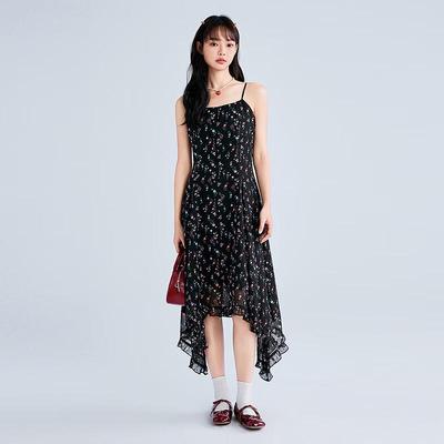 LEDIN Damen Fishtail Midi Cami Kleid