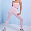 European & American Seamless Yoga Set: Elastic Vest & High Waist Hip-Lifting Long Pants