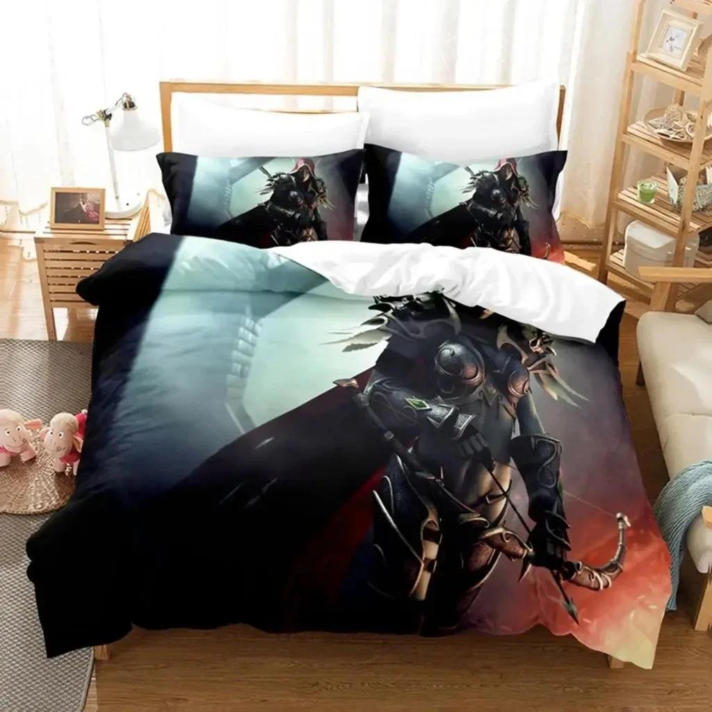 3D Game World Warcraft Bedding Set Printed Bed Set With Pillowcase Bed Duvet Cover Soft Single Double Queen King Size Kids Adult