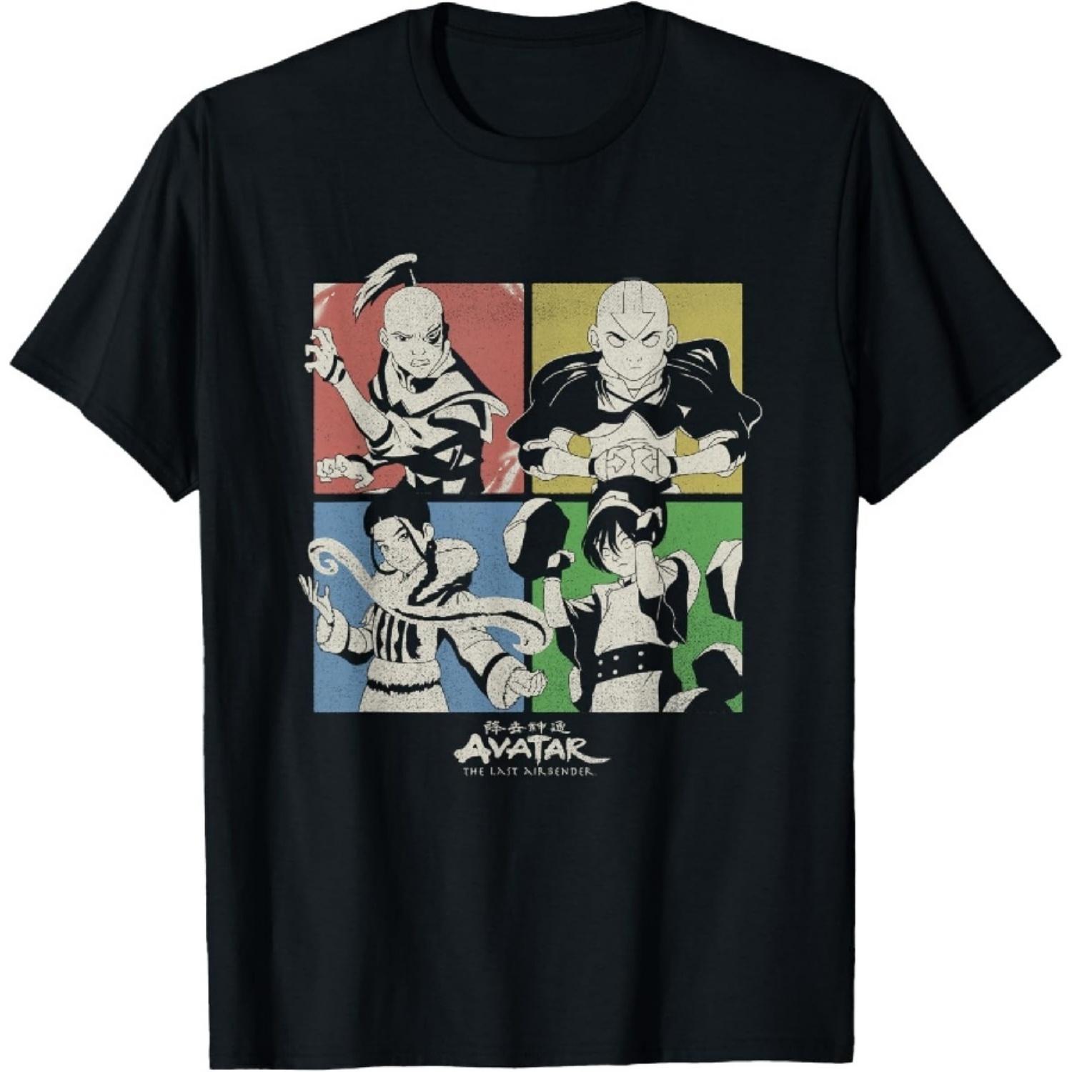 The Last Airbender Four Square Elemental Box Up T-Shirt S