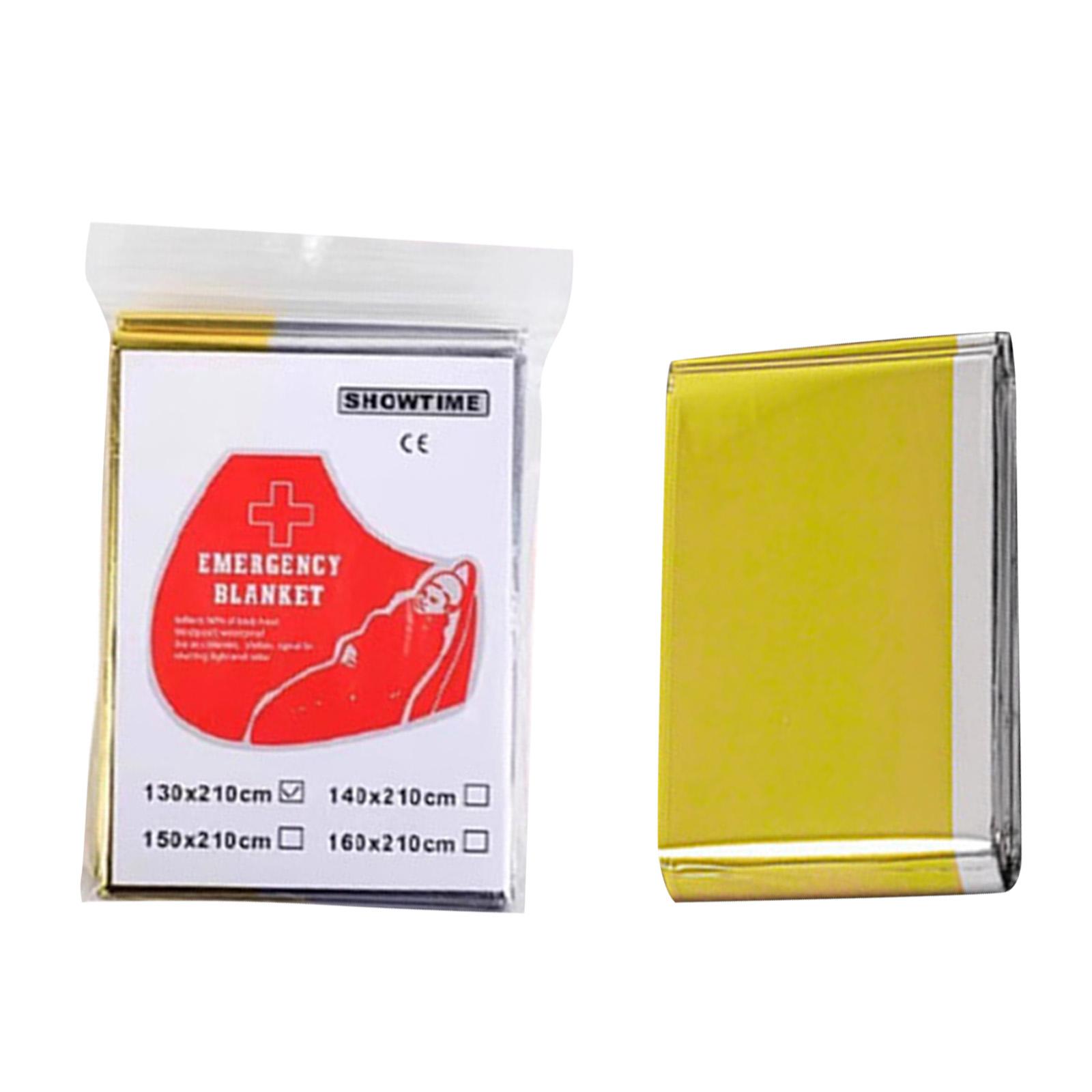 Алюминизированная ПЭТ-пленка Аварийное одеяло, Аварийное одеяло для улицы от холода и солнца, Высокая отражательная способность, Ветрозащитное и портативное