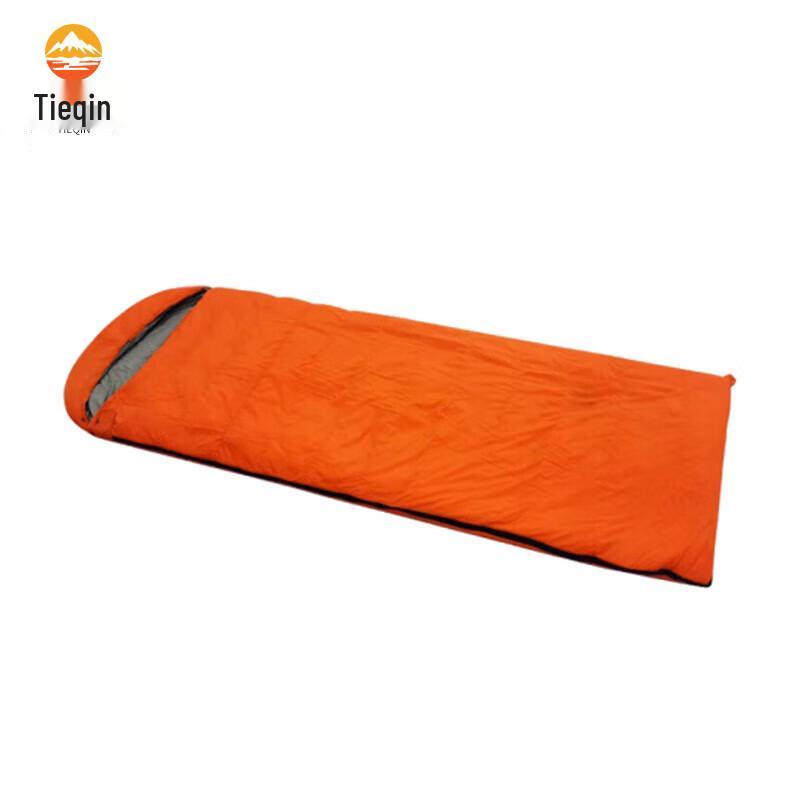 Tieqin Adult Fire Orange Mummy Down Sleeping Bag