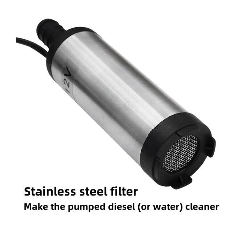 12V Electric Car Pump Portable Fuel Transfer Pump Water Oil Transfer Refueling Submersible Pump For Diesel Water Pump