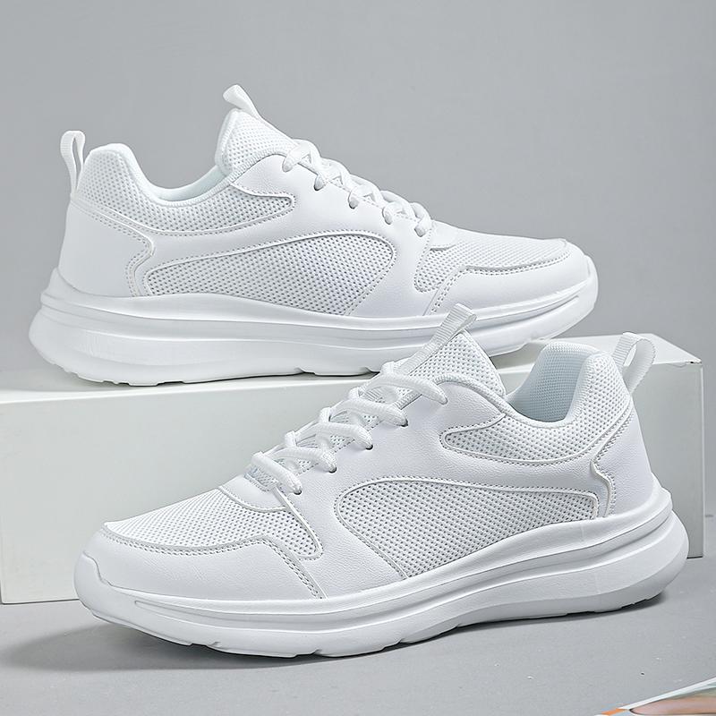 

Модные кроссовки мужские туфли белые черные парные сетчатые спортивные туфли для отдыха женские дышащие легкие повседневные прогулочные туфли 36 белый