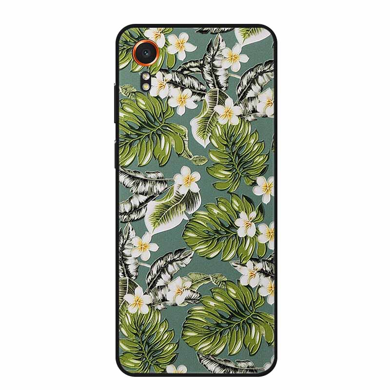 3D Emboss Case For Samsung Galaxy Xcover7 Phone Case Relief Flowers Soft Silicone Back Cover For Samsung Xcover 7 Case Shell Bag