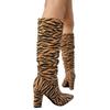 The New Style of Shoes Is A Sexy Skinny High-heeled Long-sleeved Fashion Biker Women's Boot That Doesn't Reach The Knee