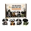Crafts for Cat Dog Lovers 3D Halloween DIY Art Set, Beaded Puppy Craft Kit, Cute Funny Animal Theme Crafting Set Kit Beginners Adults, Home Desk Decor