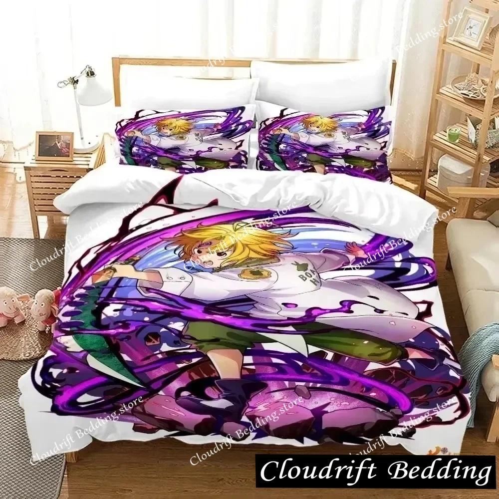 The S-Seven D-Deadly Sins Bedding Set Single Twin Full Queen King Size Anime Bed Set Teenager Bedroom Duvet Cover Sets Bed Sheet