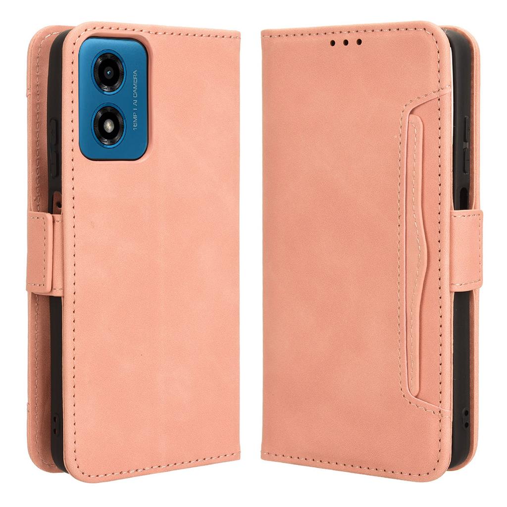 Für Motorola Moto G24 Power/E14 4G/G04 4G/G24 4G/G04s 4G Magnetische Hülle Leder Kartenfächer Handyhülle