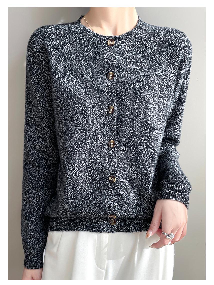 

Весенне-осенний вязаный кардиган с цветочным узором: Женский Свободный, Повседневный, Ретро Стиль XXL