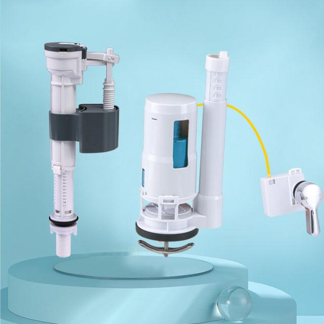 Premium Hot Sale Toilet Fittings Water Cistern Fill Valve and Flush Valve Mechanism with Push Button белый