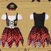 Captain Jack Sparrow Pirate Costume for Kids - 3-Piece Halloween Cosplay Outfit