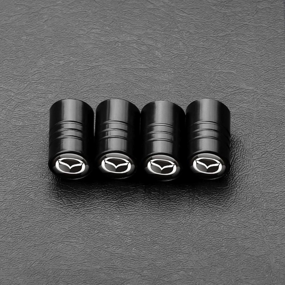 2025 Hot For Mazda MS 2 3 6 7 Axela Atenza Demio CX-3 CX-5 CX-8 4PCS Car Tire Hub Valve Cover Metal Aluminum Metal Dust Cover Ac