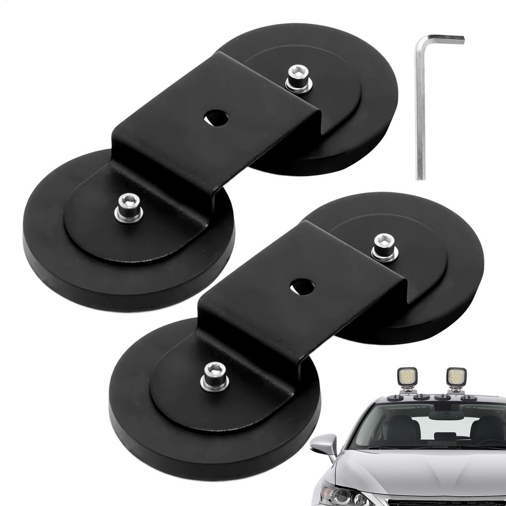 Magnetic Roof Rack Base Led Light Mounting Aluminum Alloy Brackets Strong Sucker No Drilling For Outdoor Roof Off Road Vehicle