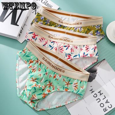 Herrenunterwäsche aus reiner Baumwolle und atmungsaktivem Slip Pink Niedlich Floral Sexy Unterwäsche