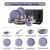 Set de Veselă Ceramică cu Margine Aurie