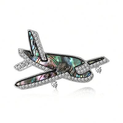 Moda coreana lega strass conchiglia aeroplano spille squisito alta gamma abbigliamento femminile fiore sul petto gioiello spilla