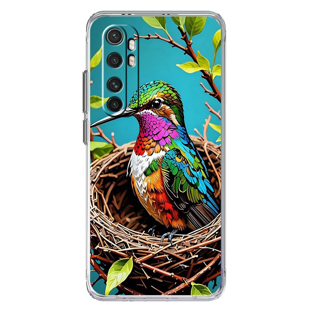 

Чехол для телефона для Xiaomi Mi Poco X7 X6 X5 NFC X3 F7 Ultra F6 Pro F3 15 14T 14 13T 11 12 13 Lite Прозрачный ТПУ чехол Колибри Poco F6