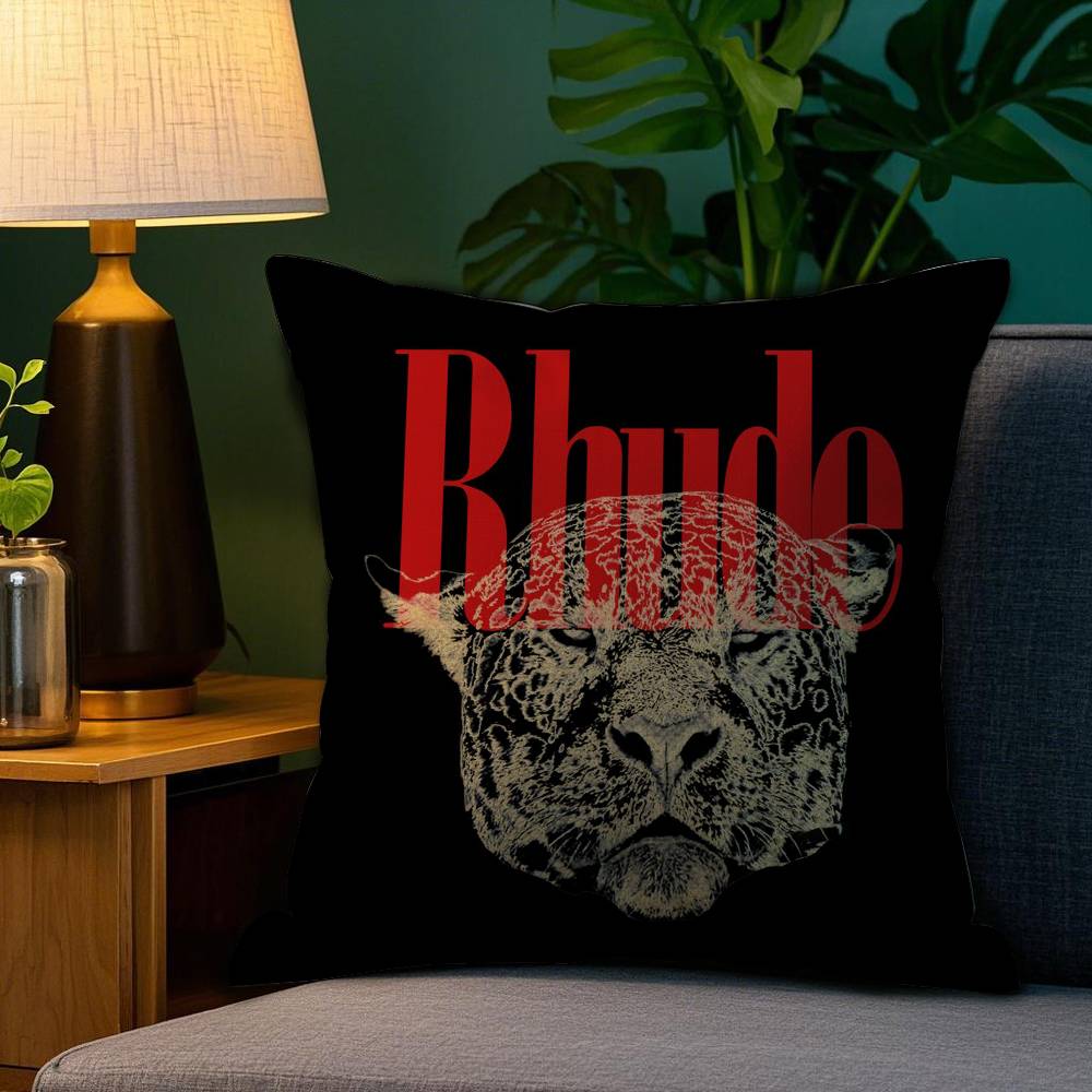 Fashion Brand R_Rhudes Pillow Case Plush Fabric Soft Double Sided Print Sofa Cushion Cover Throw Pillow Covers