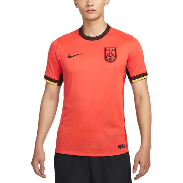

Nike 2024/25 Season China Team Home Fan Version Comfortable Quick-Dry Short Sleeve Football Jersey Men jersey Passionate-Red FJ4280633 S