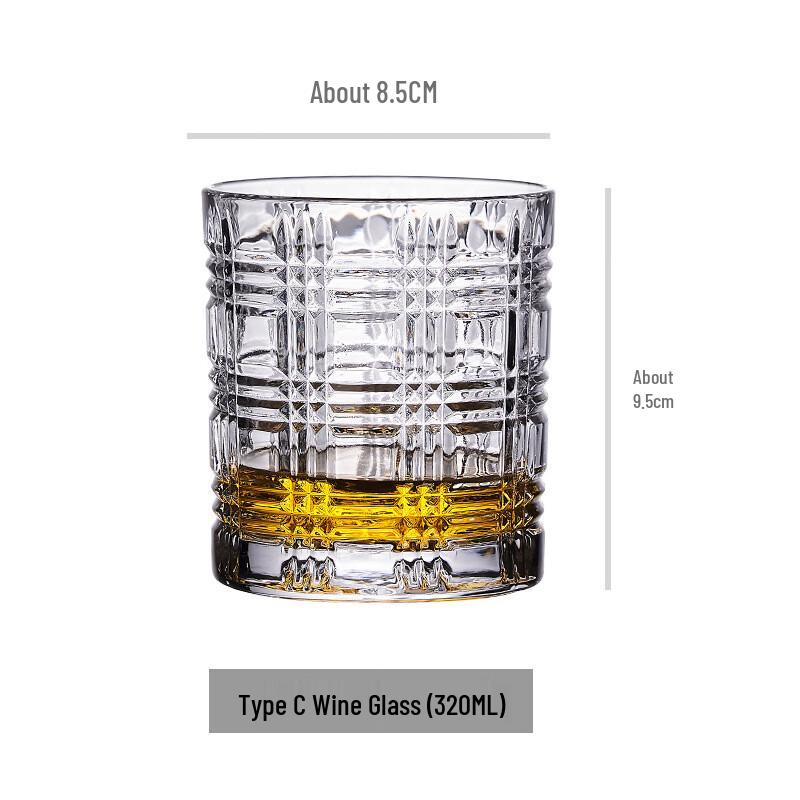 WZ Classical Crystal Whiskey & Beer Glass Set 320ml, 4-Pack