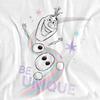 Frozen Unisex Adult Be Unique Olaf Rainbow T-Shirt