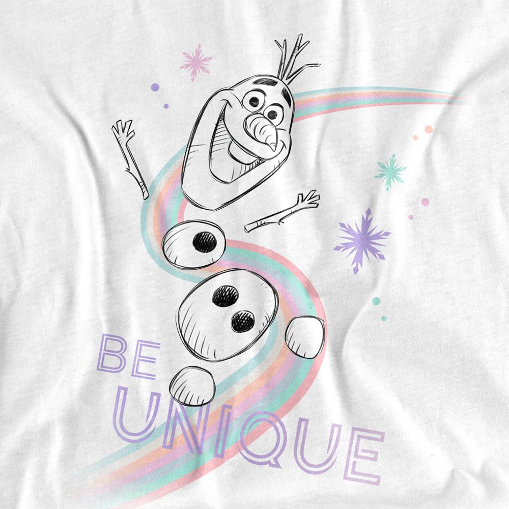 Frozen Unisex Adult Be Unique Olaf Rainbow T-Shirt