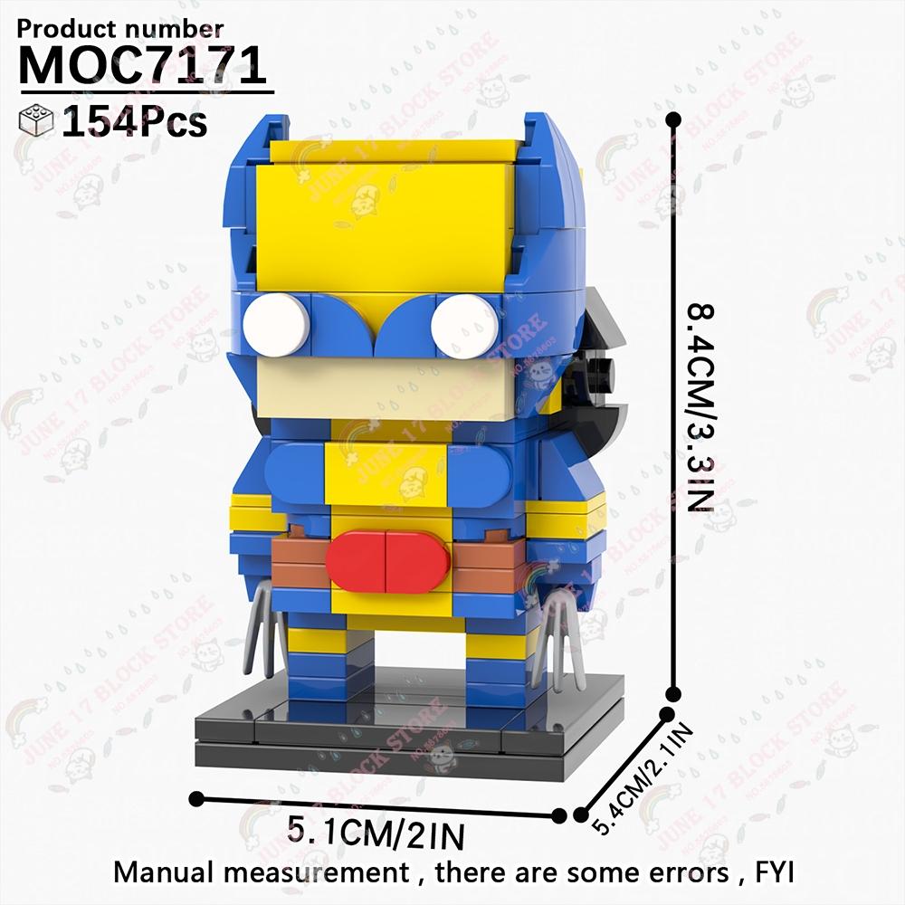MOOXI Superhero Brickheadzed MOC Brick Movie Figure Doctor Doom Witch Kingpins Scale Model Compatible Building Block Toy Children Gift Present