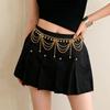 Fashion Tassel Waist Chain For Women Glitter Pearl Pendant Belt Strap Dress Crop Top Bikini Sexy Waist Decorative Chain