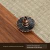 Double-Layer Antique Lotus Incense Burner for Tea Ceremony and Buddha Worship with Multi-Hole Sandalwood Stick Holder.