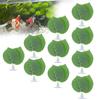 10pcs Simulation Green Leaves for Aquarium Fish Tank Reptile Feeder Box Decoration