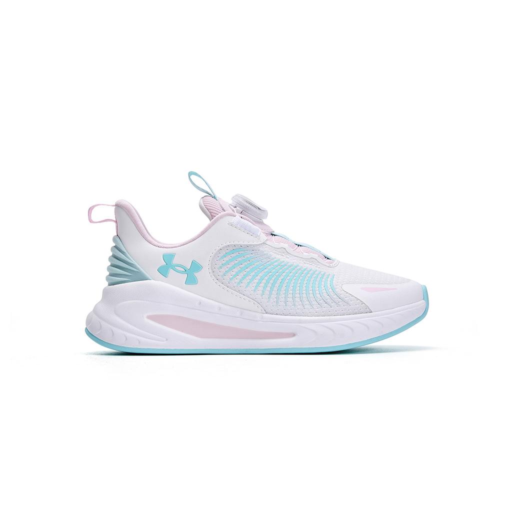 Under Armour Slip Resistant Kick Resistant Durable Breathable Lightweight Warm Running Shoes Kids Sneakers Black White 2411122