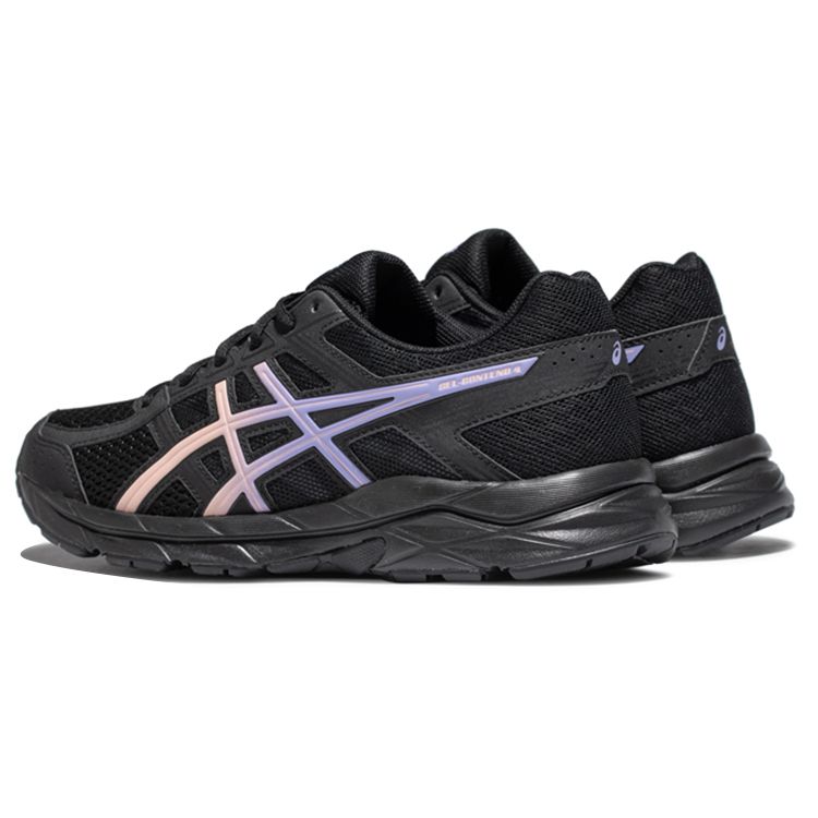 Asics Gel-Contend 4 Comfortable Fabric Low-Top Running Shoes Women sneaker Black Purple T8D9Q-012