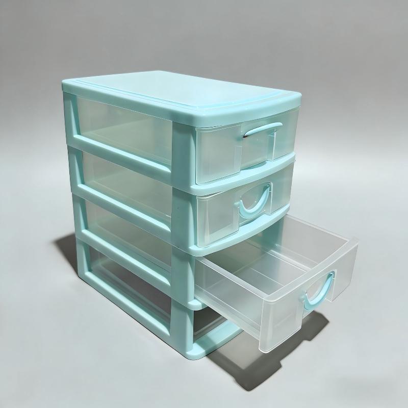 Chic 2/4-Tier Desk Organizer With Drawers - Ideal For Office Supplies, Jewelry & Cosmetics Storage - Portable Divider Box