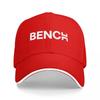 BENCH Logo Baseball Cap Black with White Embroidered Branding and Contrast Trim Classic Streetwear Style for Everyday Wear